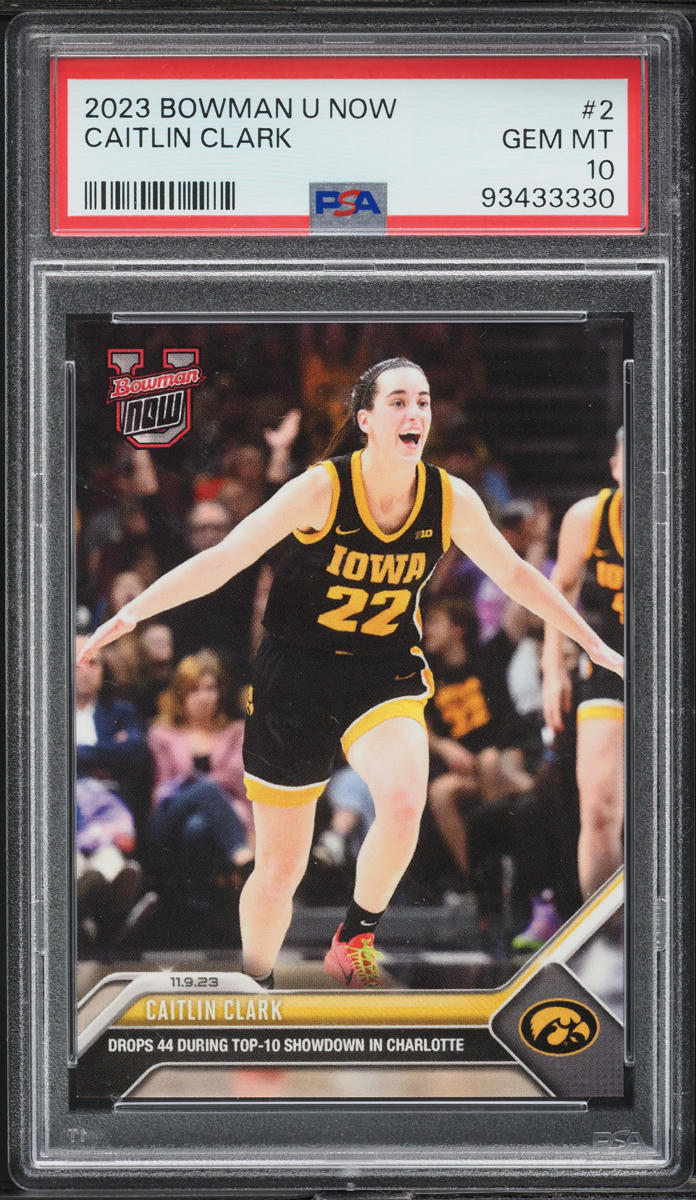 2023 Bowman U Now Caitlin Clark #2 PSA 10 GEM MINT