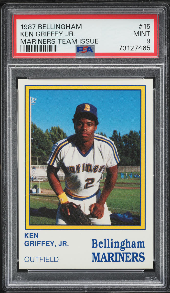 1987 Bellingham Mariners Team Issue Ken Griffey Jr. ROOKIE #15 PSA 9 MINT