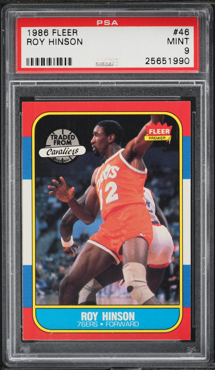 1986 Fleer Basketball Roy Hinson #46 PSA 9 MINT