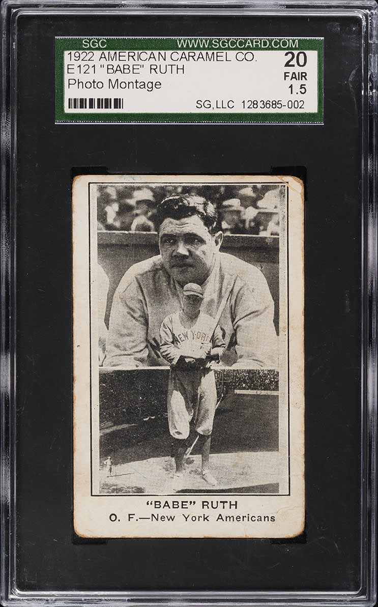 1922 E121 American Caramel Series Of 120 Babe Ruth PHOTO MONTAGE SGC 1.5