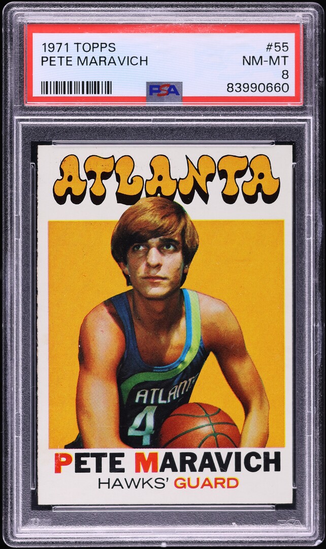 1971 Topps Basketball Pete Maravich #55 PSA 8 NM-MT