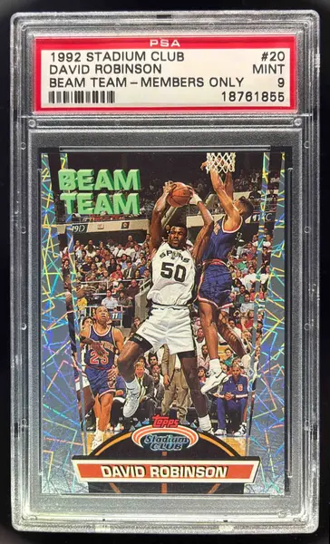 1992-93 Topps 93 Stadium Club Beam Team Members Only #20 David Robinson PSA 9