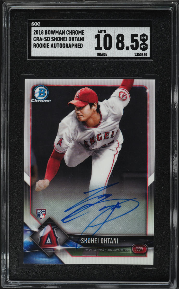 2018 Bowman Chrome Shohei Ohtani ROOKIE AUTO #CRA-SO SGC 8.5 NM-MT+