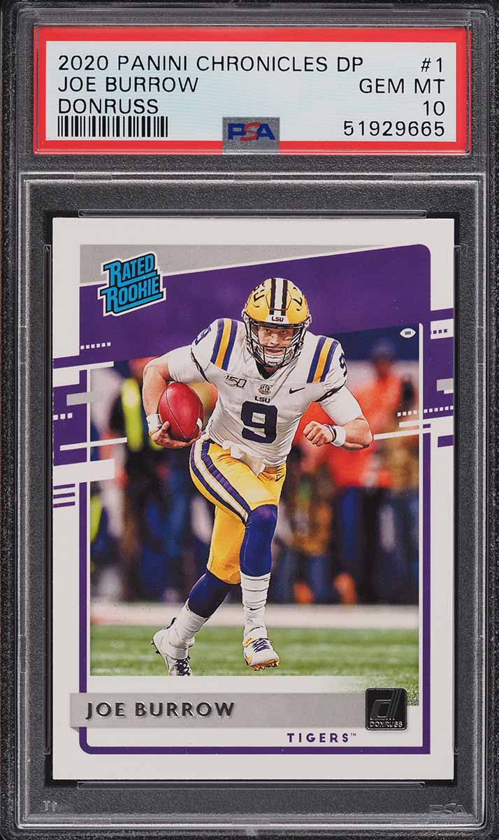 2020 Panini Chronicles Draft Donruss Joe Burrow ROOKIE #1 PSA 10 GEM MINT