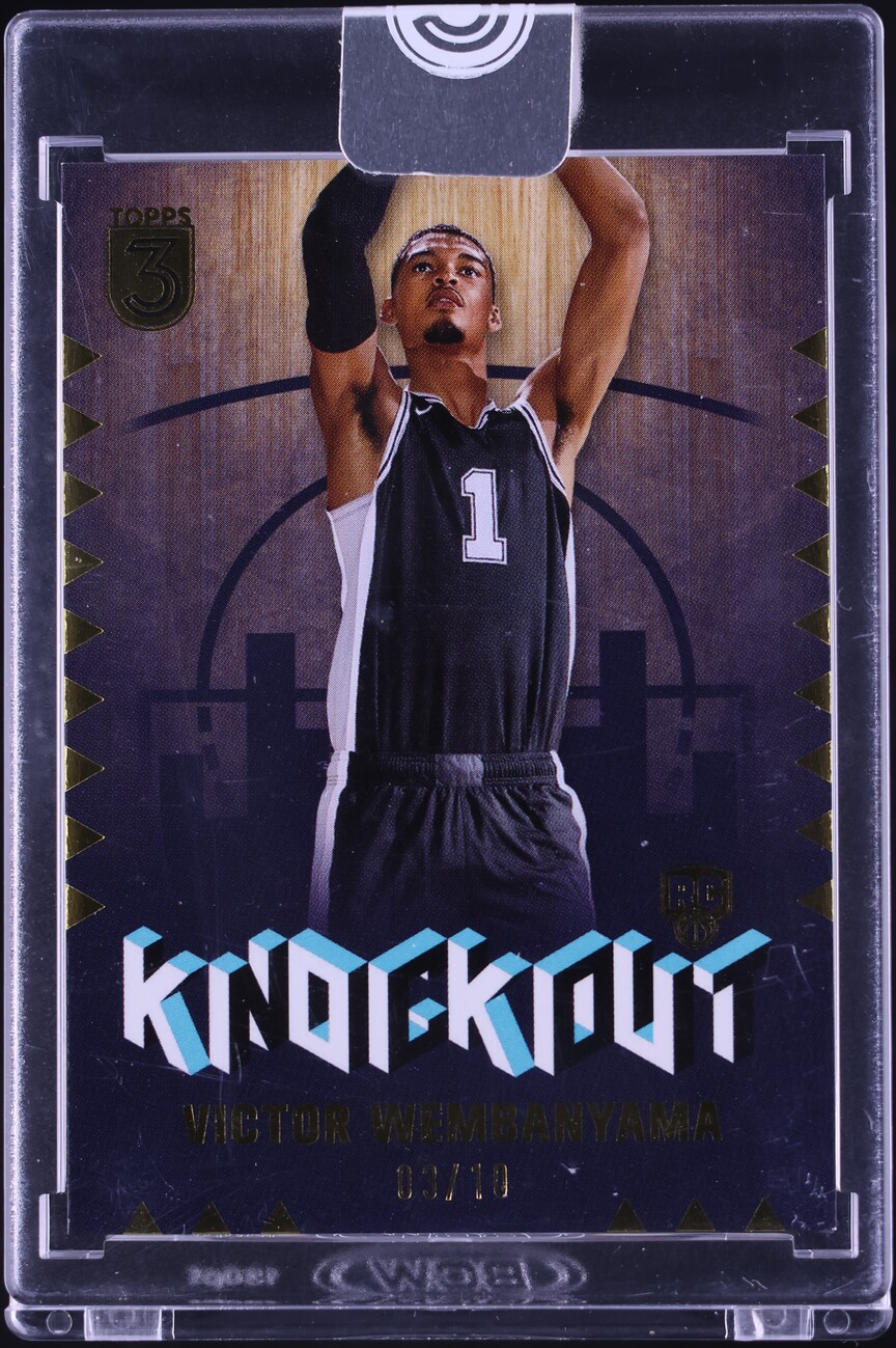 2023 Topps Three Knockout Gold Victor Wembanyama ROOKIE /10 #KO-11