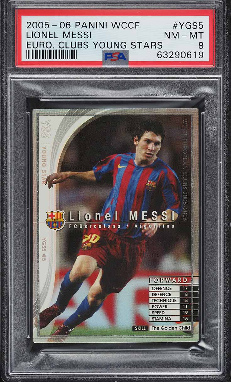 2005 Panini WCCF European Clubs Young Stars Lionel Messi #YGS5 PSA 8 NM-MT