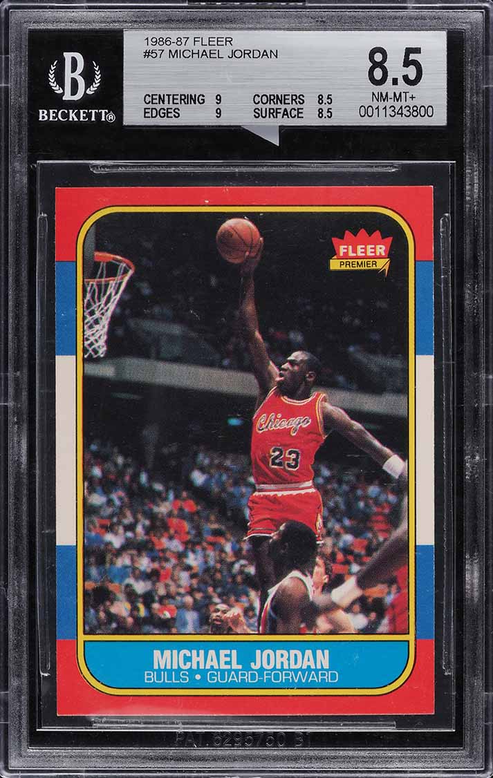 1986 Fleer Basketball Michael Jordan #57 BGS 8.5 NM-MT+ (PWCC-A)