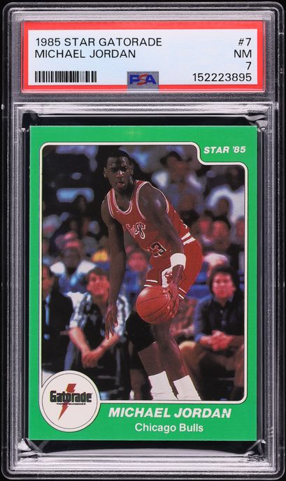 1985 Star Gatorade Michael Jordan ROOKIE #7 PSA 7 NRMT