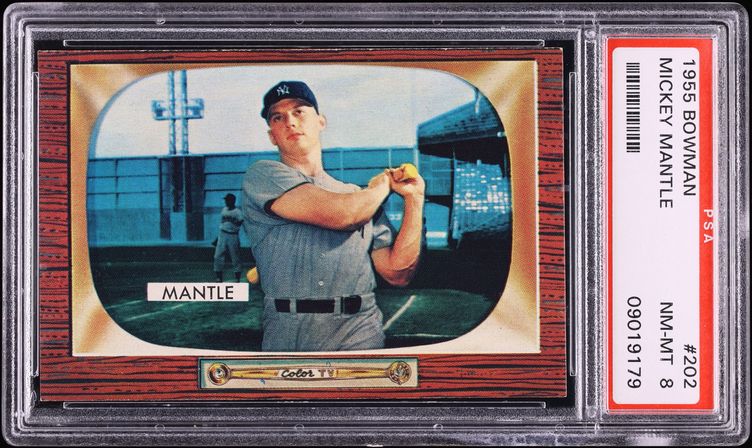 1955 Bowman Mickey Mantle #202 PSA 8 NM-MT