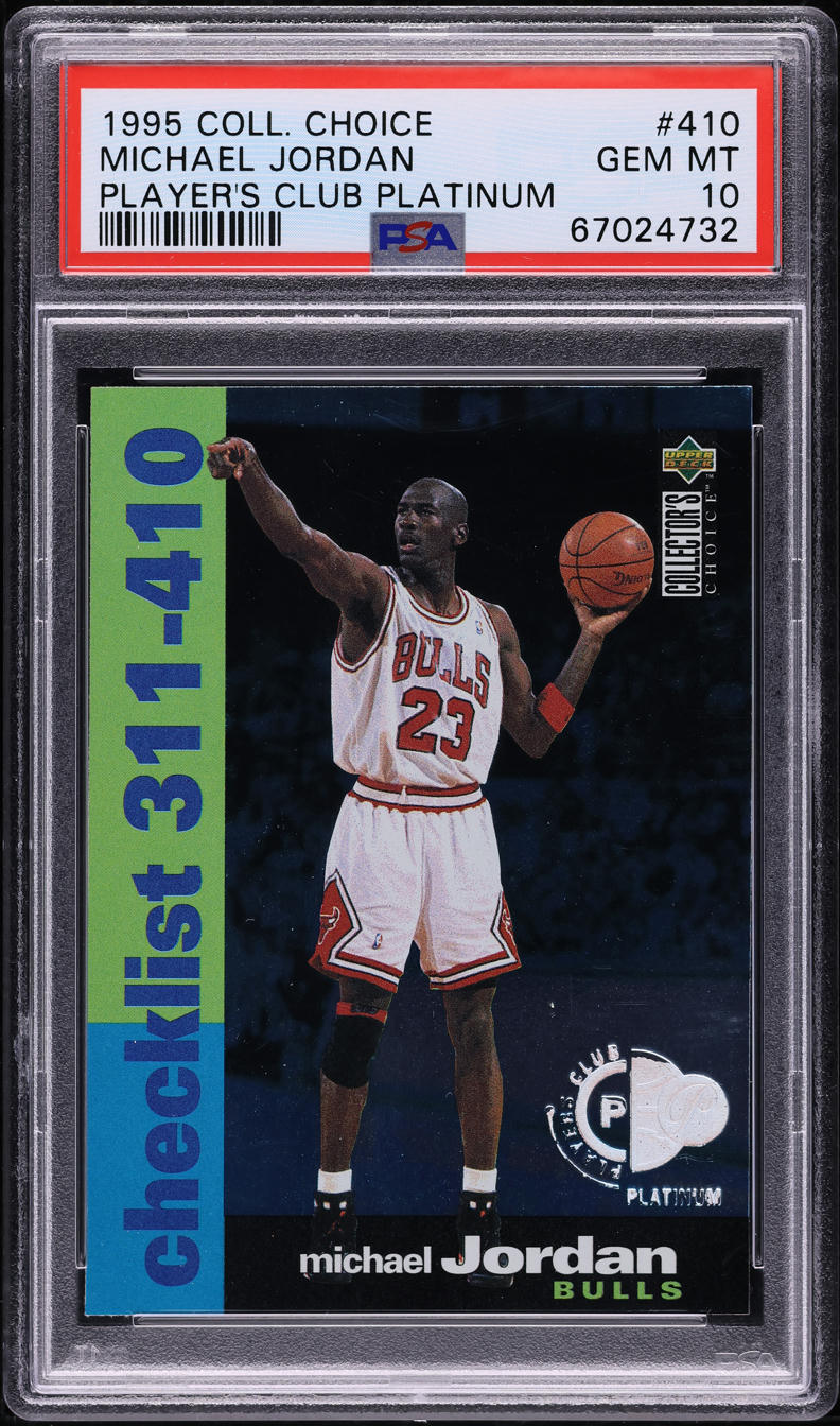 1995 Collector's Choice Player's Club Platinum Michael Jordan #410 PSA 10 GEM