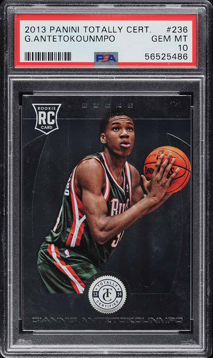 2013 Totally Certified Giannis Antetokounmpo ROOKIE #236 PSA 10 GEM MINT