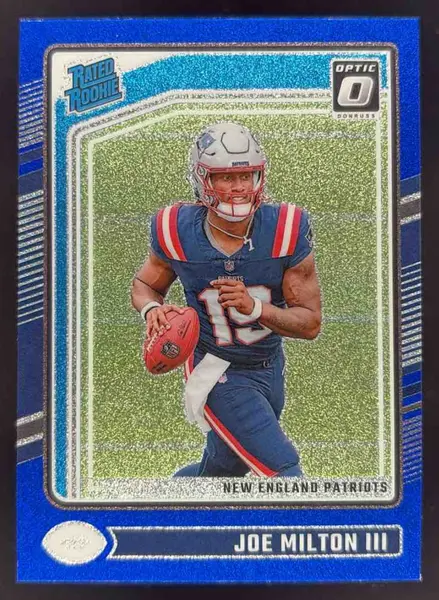 2024 Panini Donruss Optic Blue Glitter #255 Joe Milton III Rated Rookie