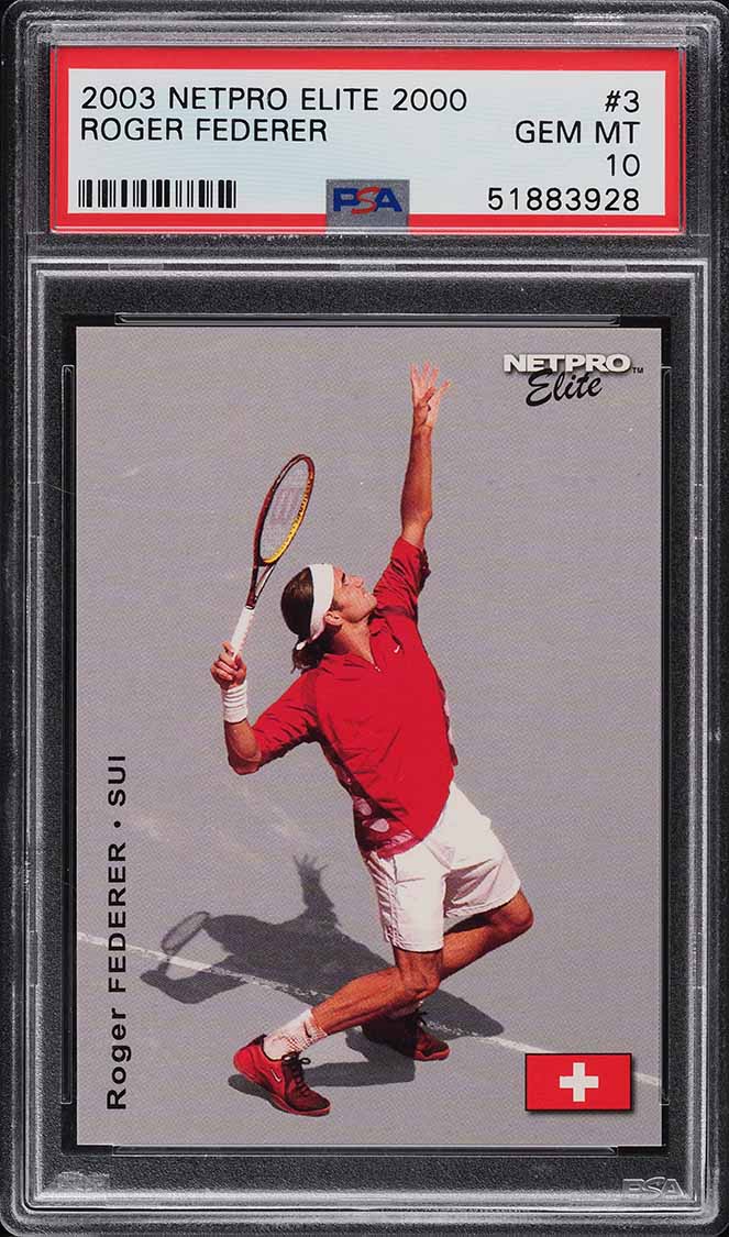 2003 Netpro Elite Roger Federer ROOKIE /2000 #3 PSA 10 GEM MINT