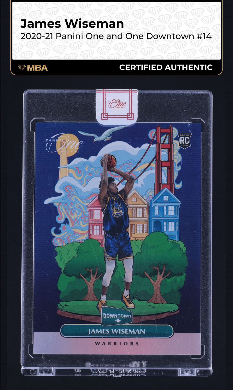 2020 Panini One And One Downtown James Wiseman ROOKIE #14 MBA AUTH