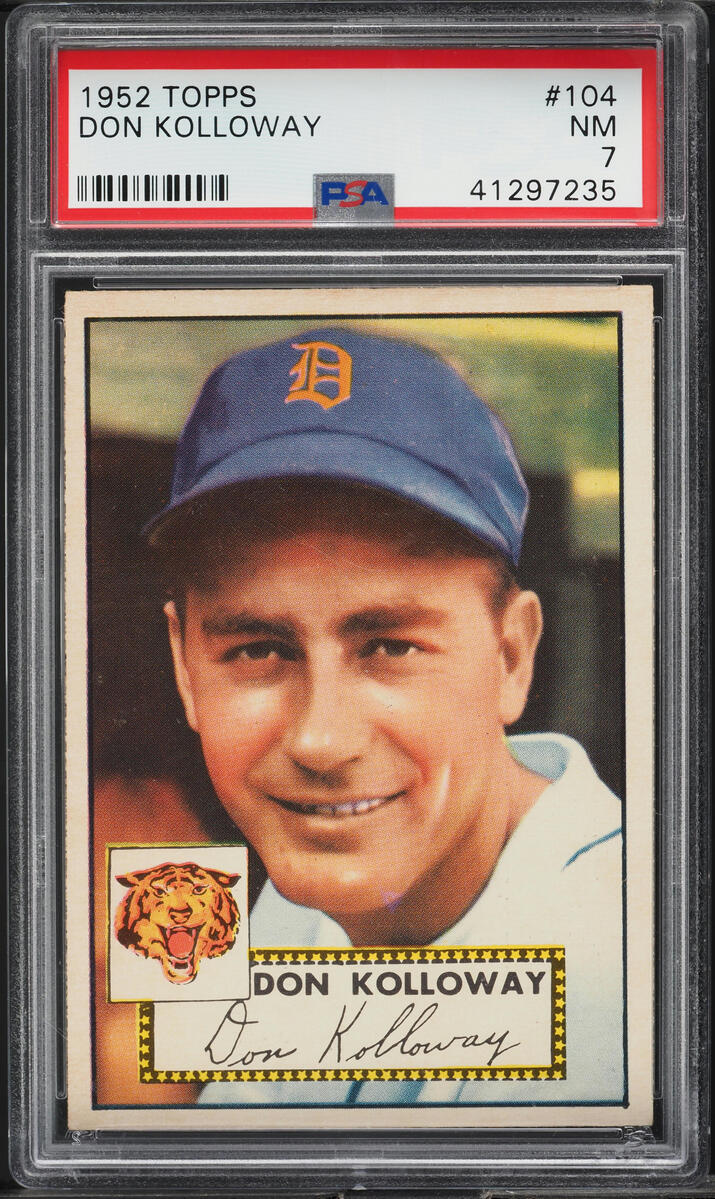1952 Topps Don Kolloway #104 PSA 7 NRMT