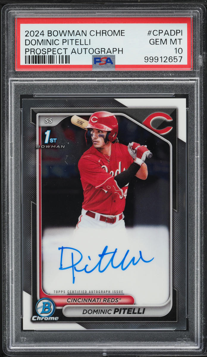 2024 Bowman Chrome Dominic Pitelli PROSPECT AUTO #CPA-DPI PSA 10 GEM MINT