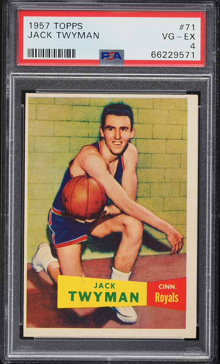 1957 Topps Basketball Jack Twyman ROOKIE #71 PSA 4 VGEX