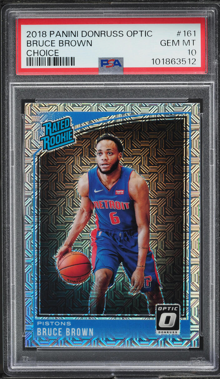 2018 Donruss Optic Choice Bruce Brown ROOKIE #161 PSA 10 GEM MINT