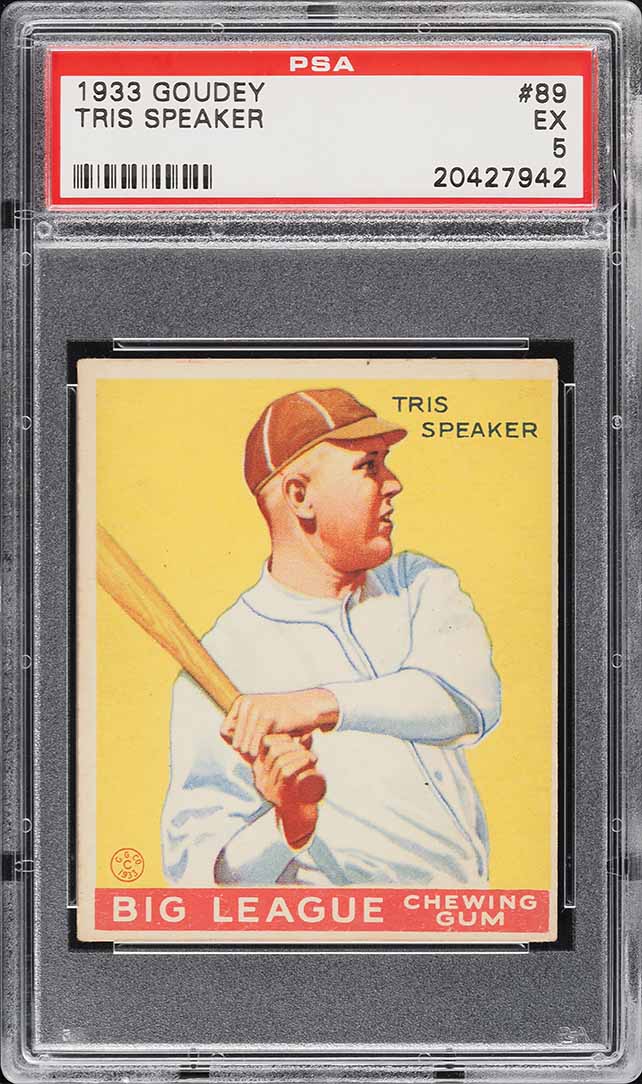 1933 Goudey Tris Speaker #89 PSA 5 EX