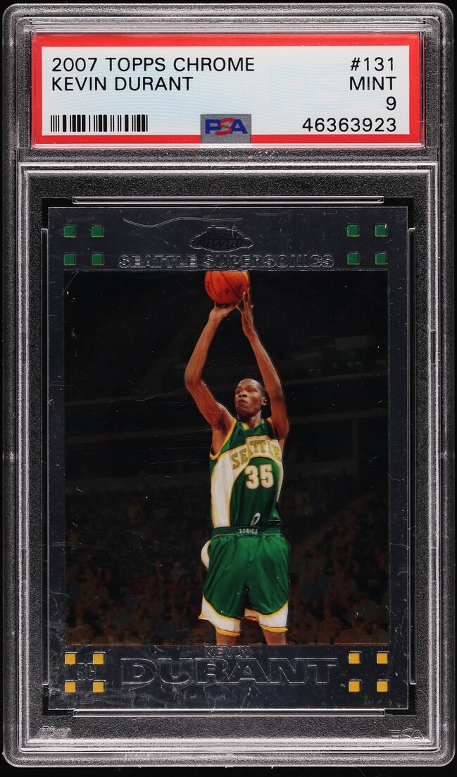 2007 Topps Chrome Kevin Durant ROOKIE #131 PSA 9 MINT