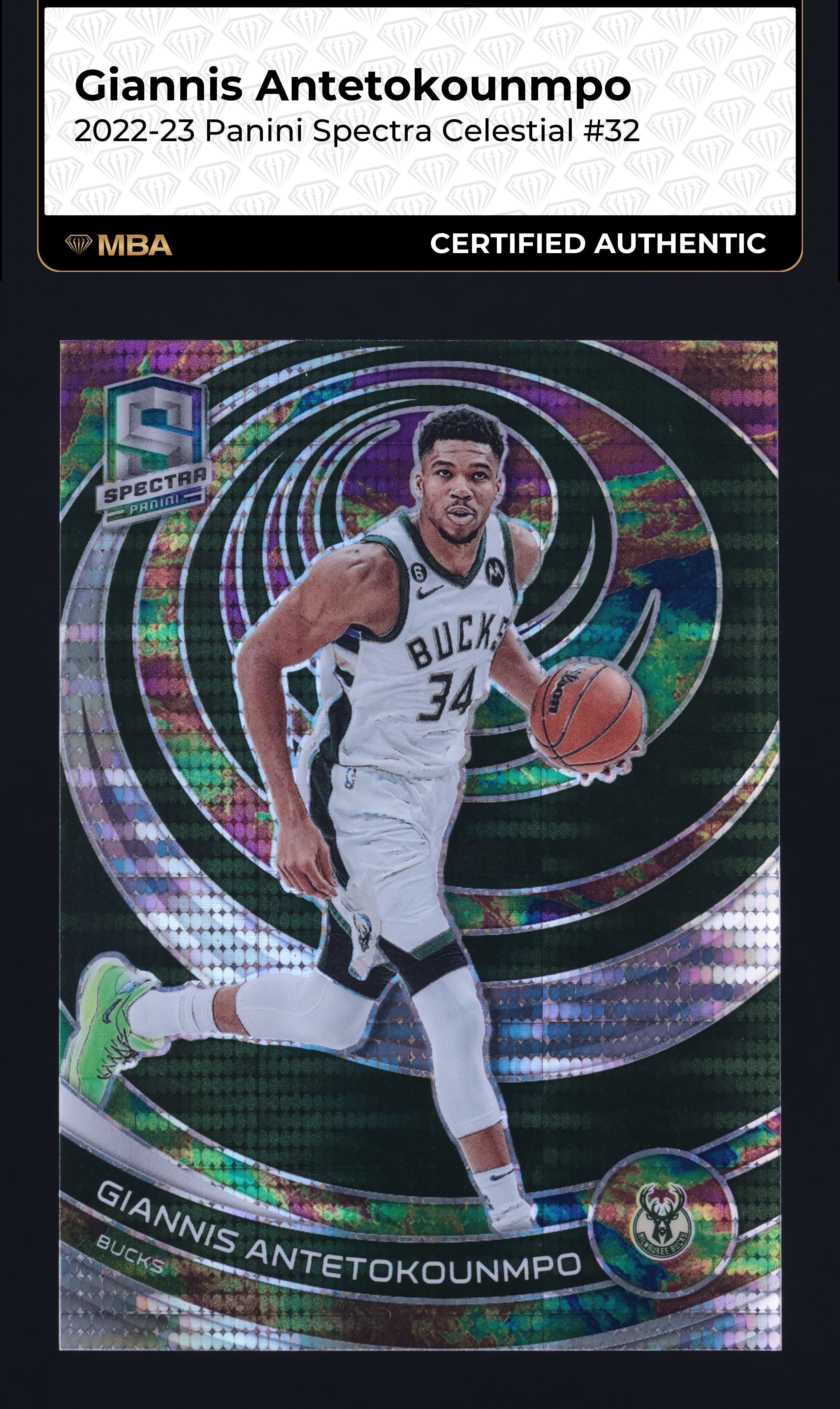 2022 Panini Spectra Celestial Giannis Antetokounmpo /149 #32 MBA AUTH
