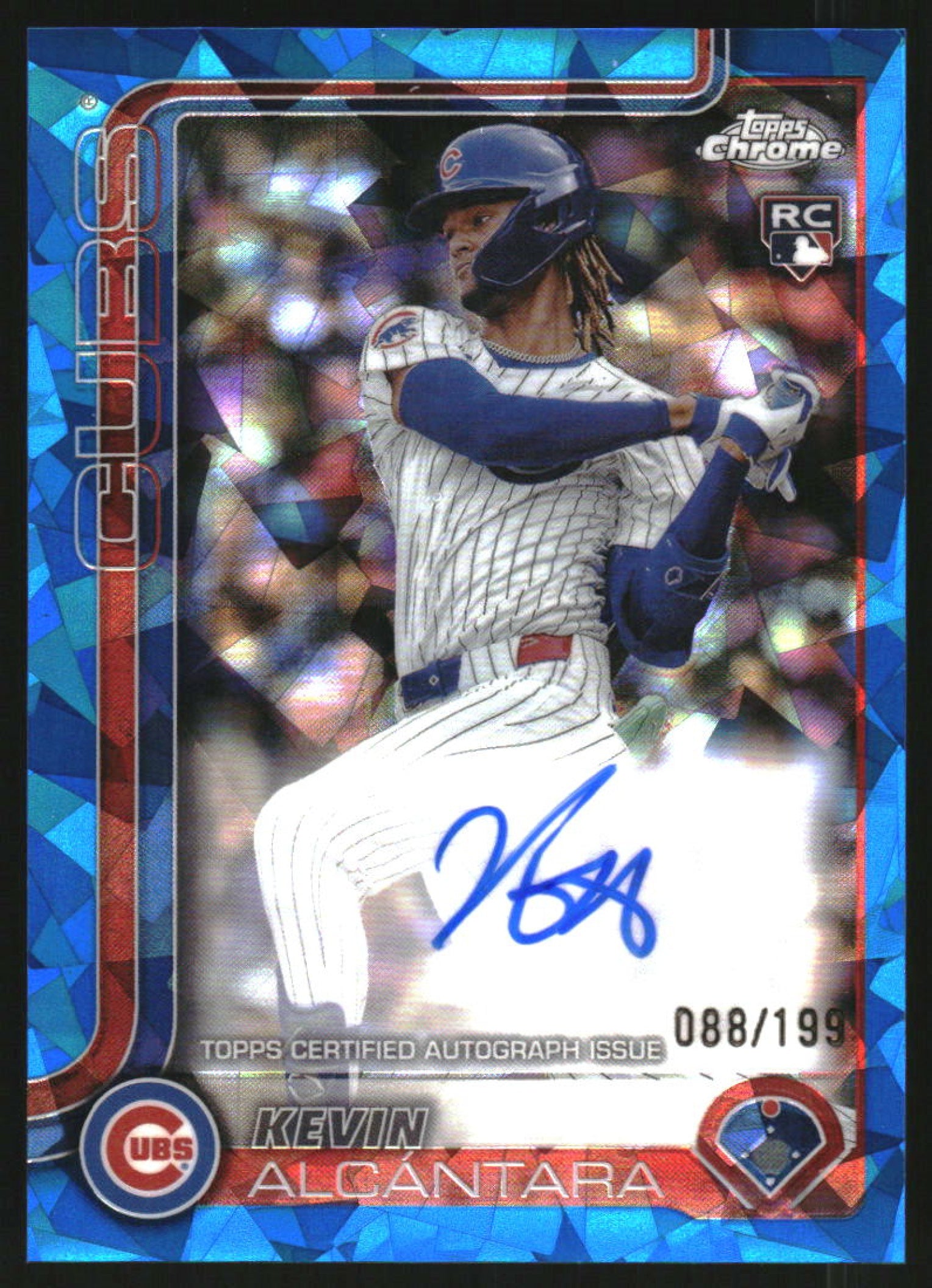 2025 Topps Chrome Sapphire Rookie Autographs #RA-KA Kevin Alcantara RC Auto /199