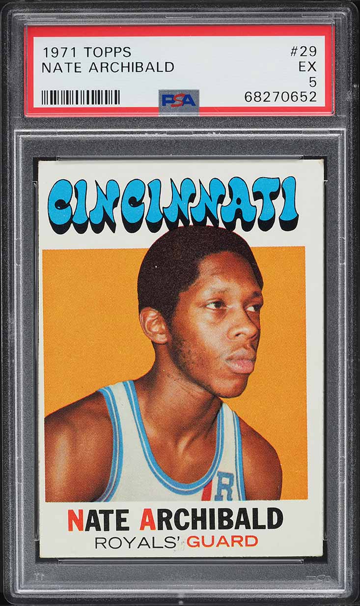 1971 Topps Basketball Nate Archibald ROOKIE #29 PSA 5 EX
