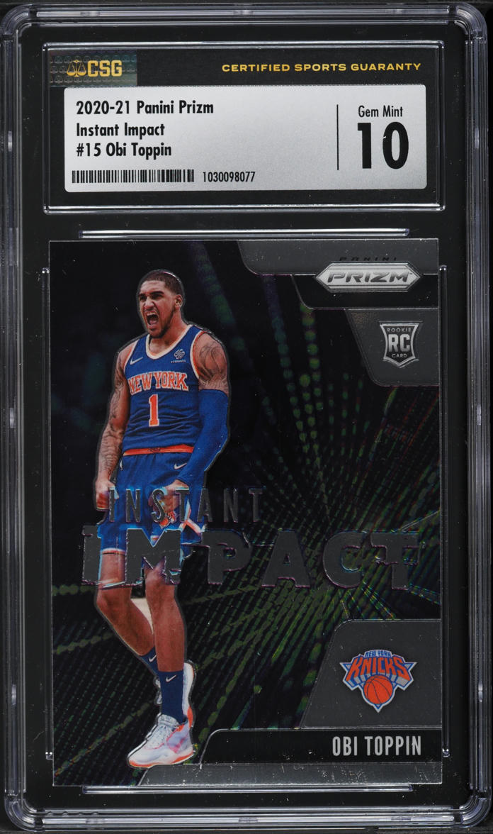 2020 Panini Prizm Instant Impact Obi Toppin ROOKIE #15 CSG 10 GEM MINT