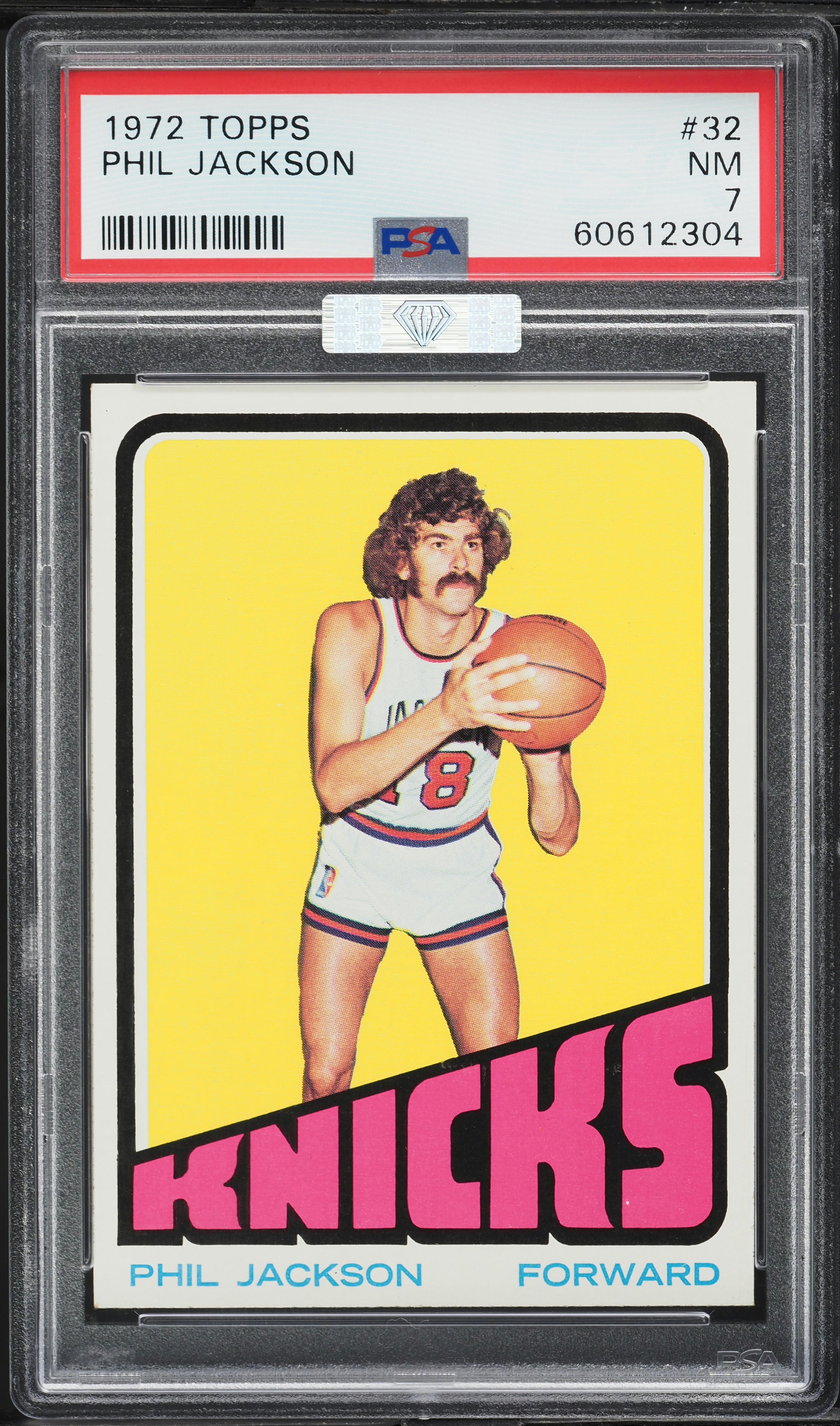 1972 Topps Basketball Phil Jackson ROOKIE #32 MBA PSA 7 NRMT