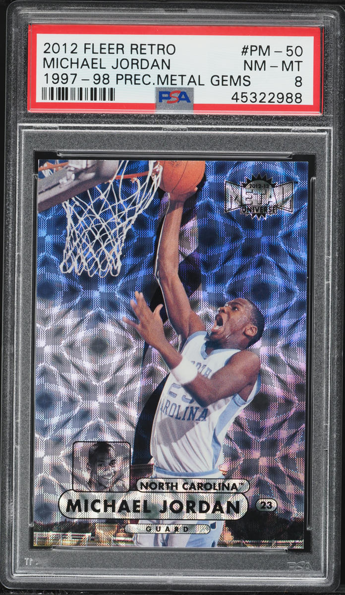 2012 Fleer Retro '97-'98 Precious Metal Gems Michael Jordan /100 #PM-50 PSA 8 NM-MT