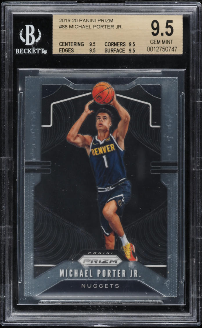 2019 Panini Prizm Michael Porter Jr. ROOKIE #88 BGS 9.5 GEM MINT