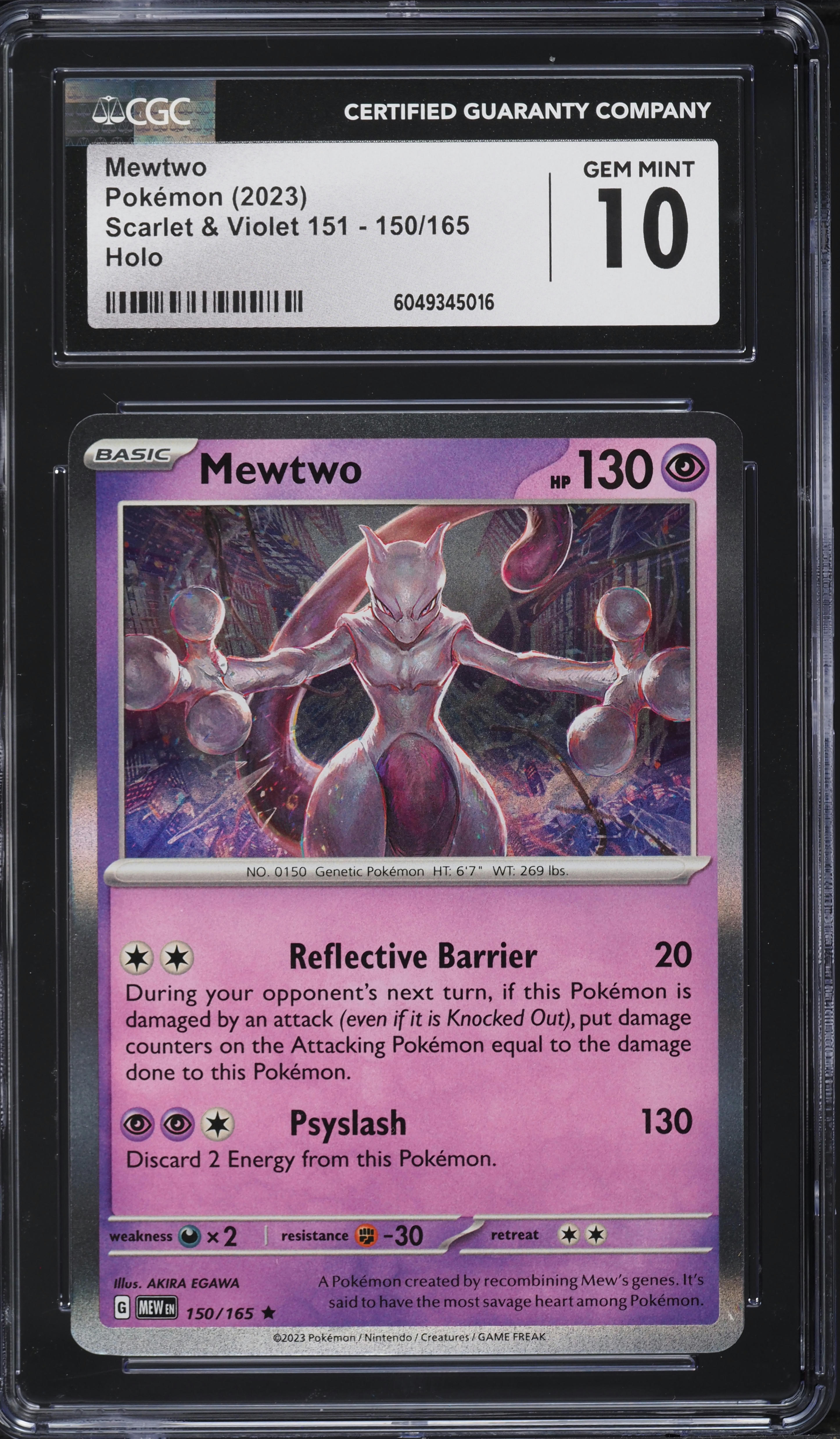 2023 Pokemon Scarlet & Violet 151 Holo Mewtwo #150 CGC 10 GEM MINT