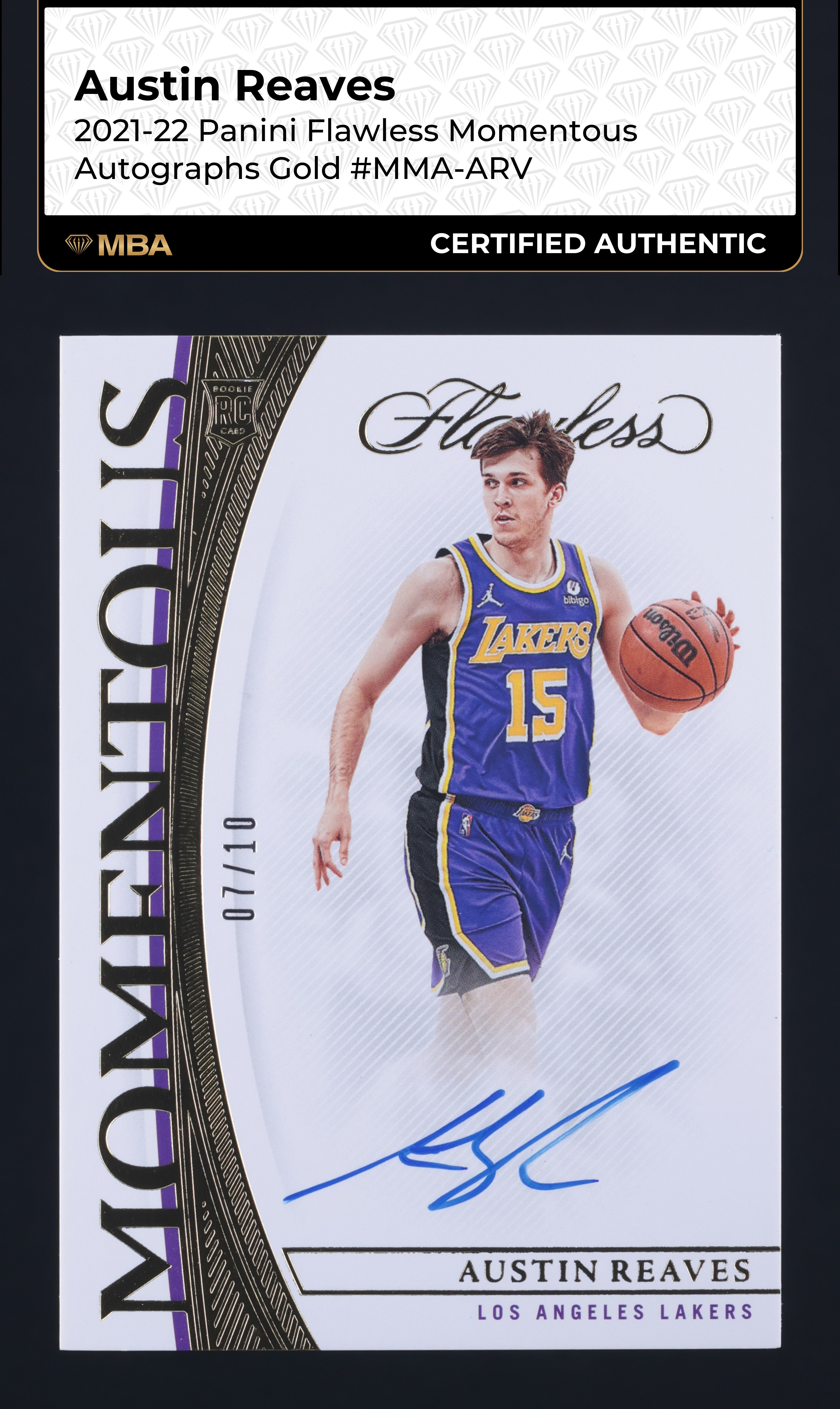 Austin Reaves 2021 Flawless #76 Gold /10 Price Guide - Sports Card 