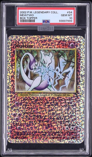 2002 Pokemon Legendary Collection Box Topper Mewtwo #S4 MBA PSA 10 GEM MINT