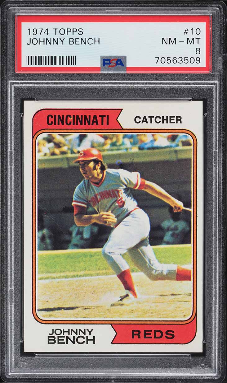 1974 Topps Johnny Bench #10 PSA 8 NM-MT