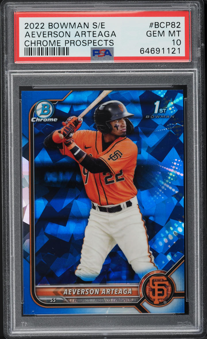 Aeverson Arteaga #BCP-82 2022 Bowman Sapphire Edition Baseball
