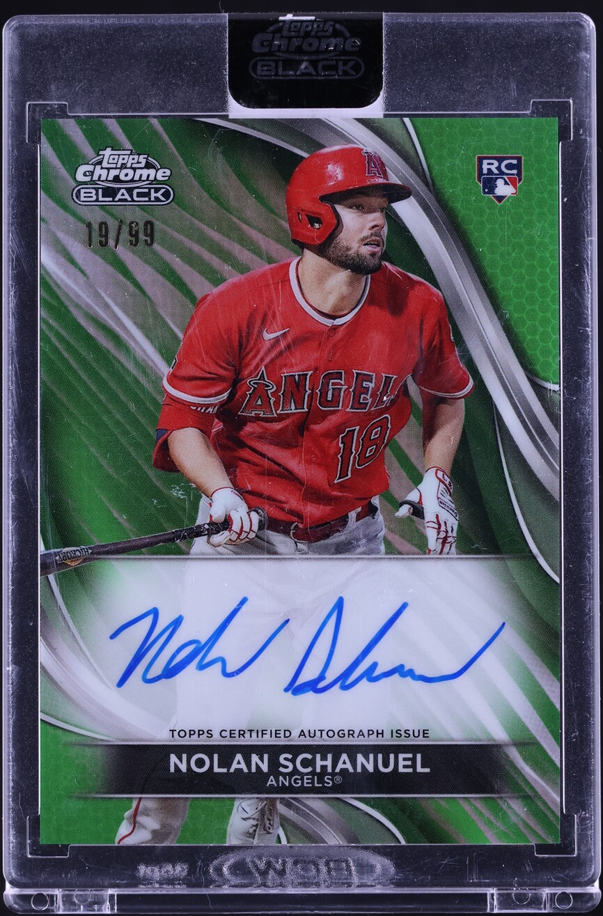 2024 Topps Chrome Black Green Refractor Nolan Schanuel ROOKIE AUTO /99 #CBA-NS