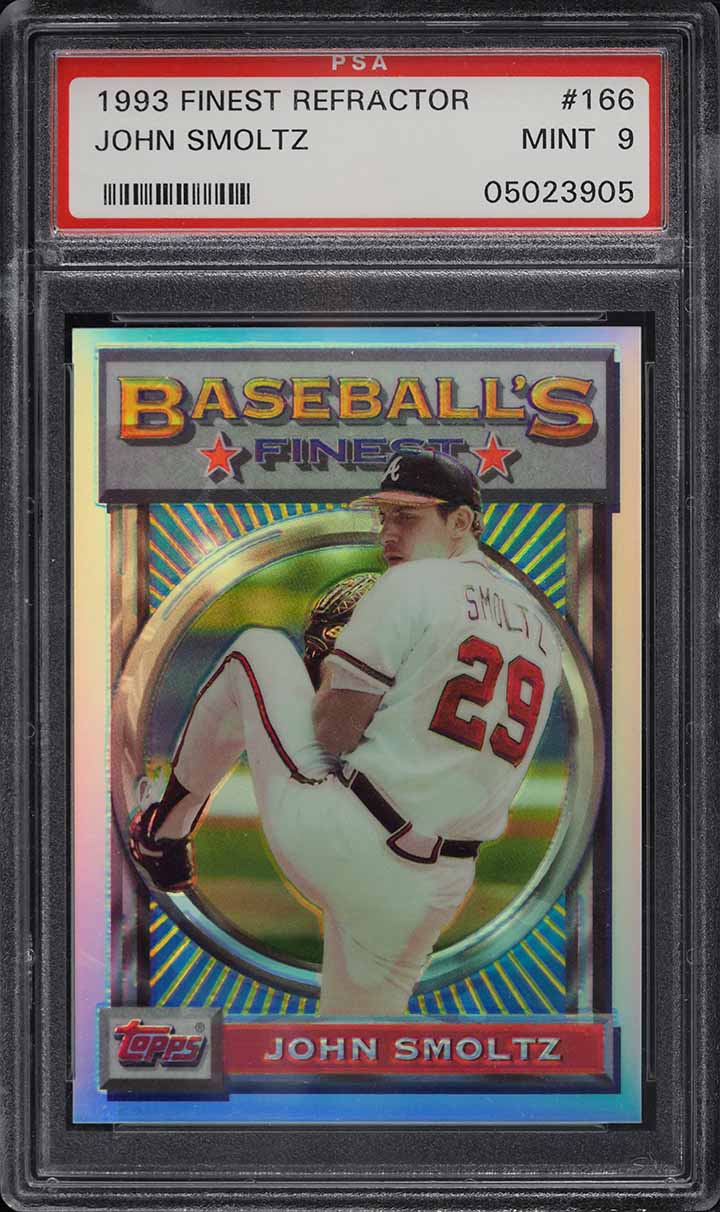 1993 Finest Refractor John Smoltz #166 PSA 9 MINT