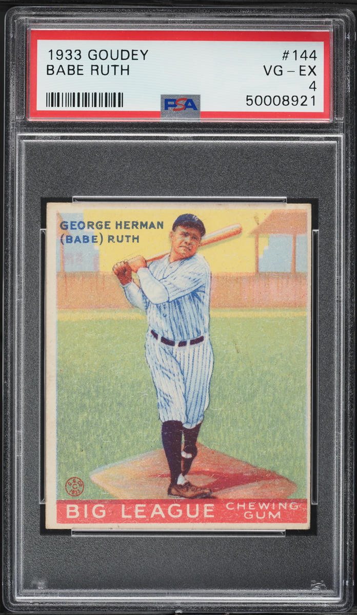 1933 Goudey Babe Ruth #144 PSA 4 VGEX