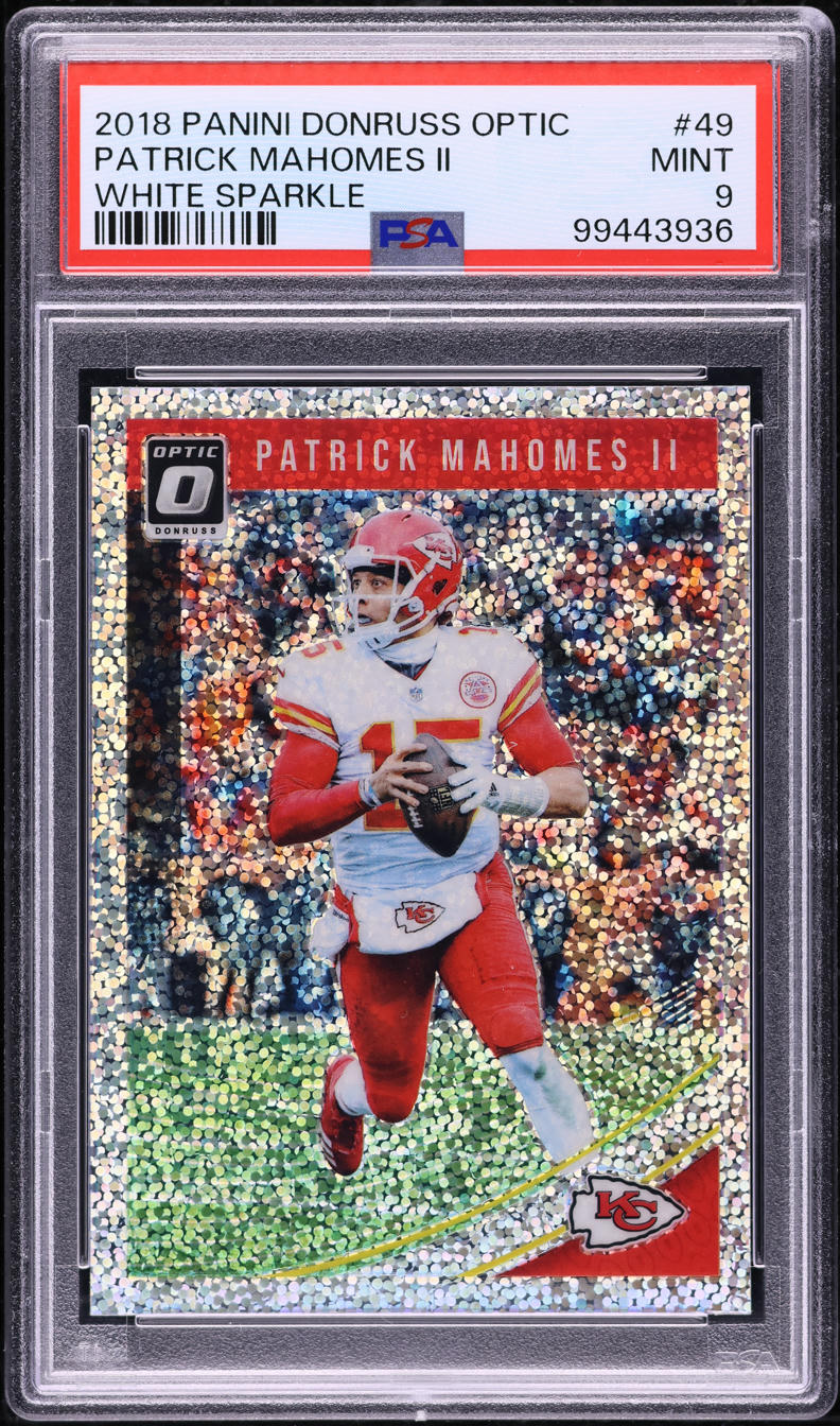 2018 Donruss Optic White Sparkle Patrick Mahomes II #49 PSA 9 MINT