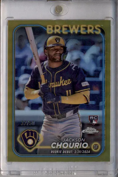 2024 Topps Chrome Update Gold Refractor #USC30 Jackson Chourio RC /50