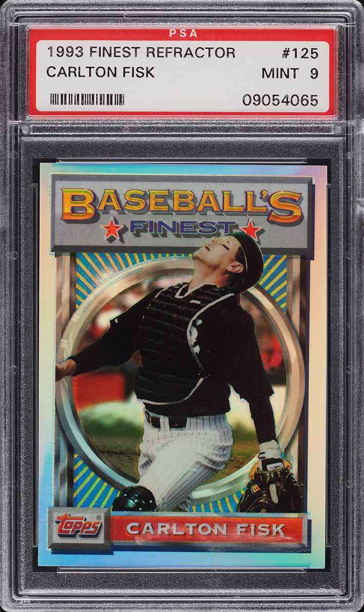 1993 Finest Refractor Carlton Fisk #125 PSA 9 MINT