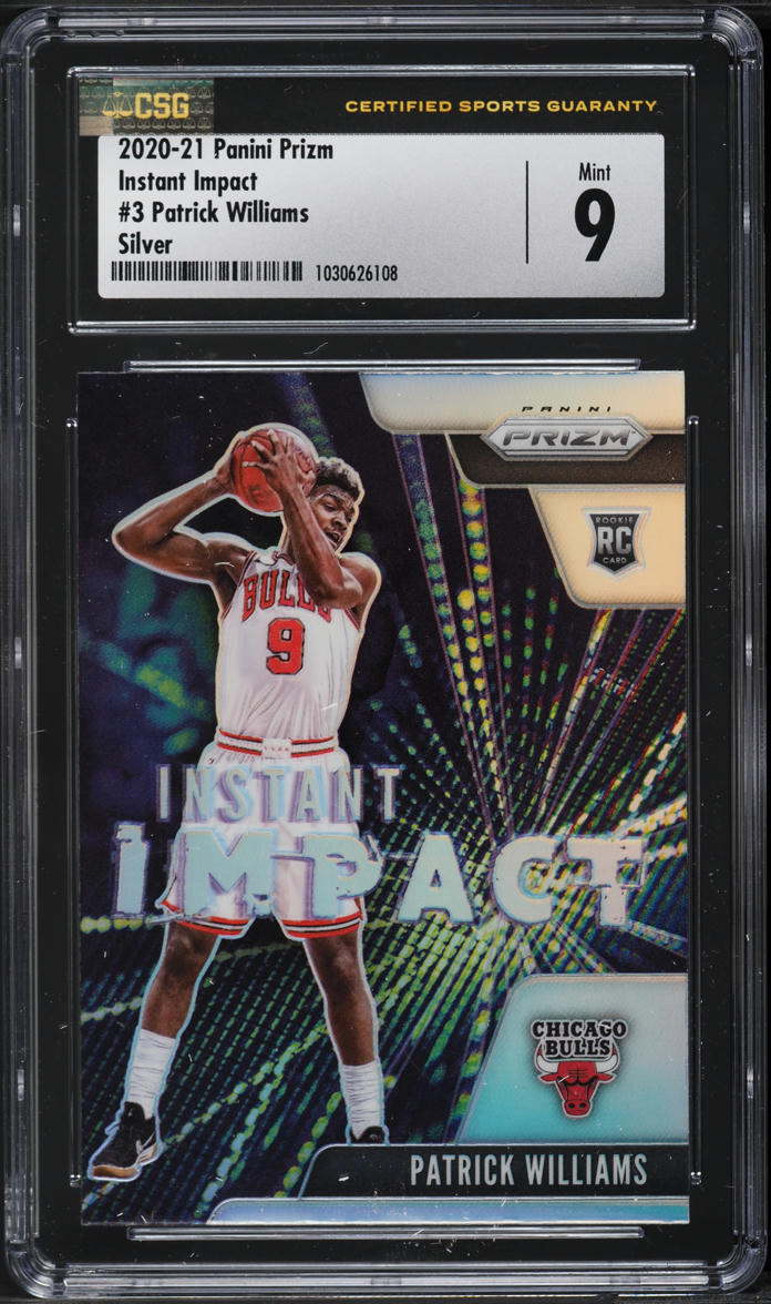 2020 Panini Prizm Instant Impact Silver Patrick Williams ROOKIE #3 CSG 9 MINT