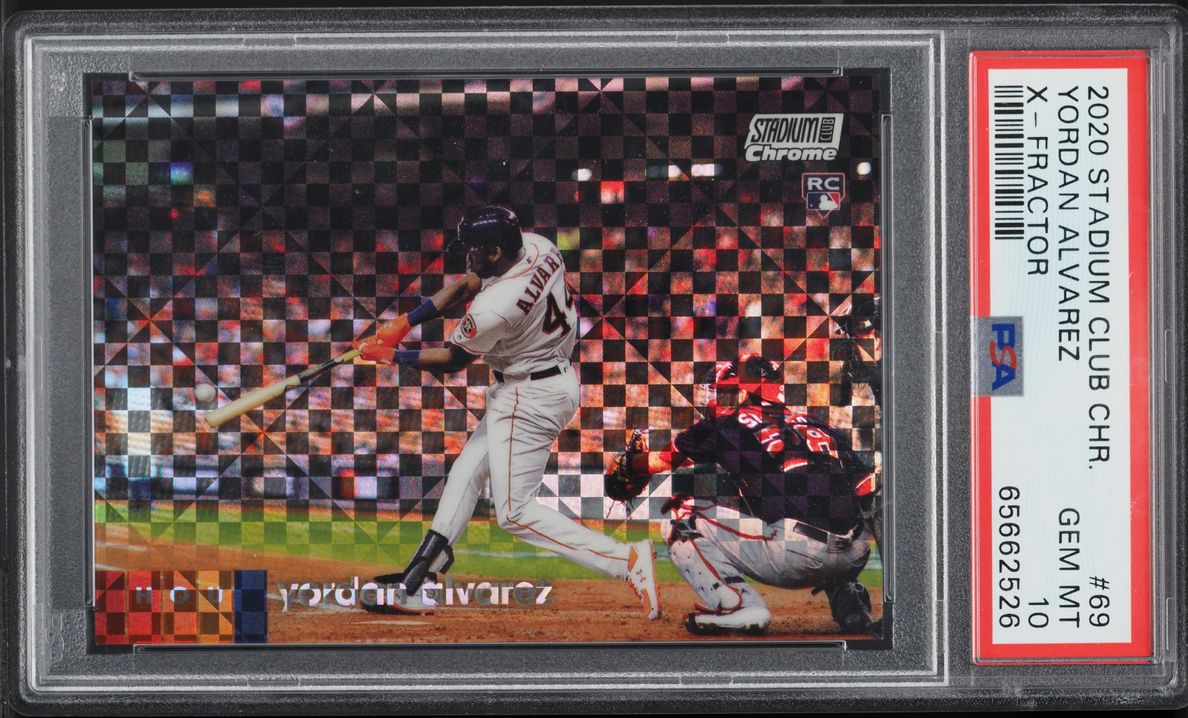 2020 Stadium Club Chrome Xfractor Yordan Alvarez ROOKIE #69 PSA 10 GEM MINT
