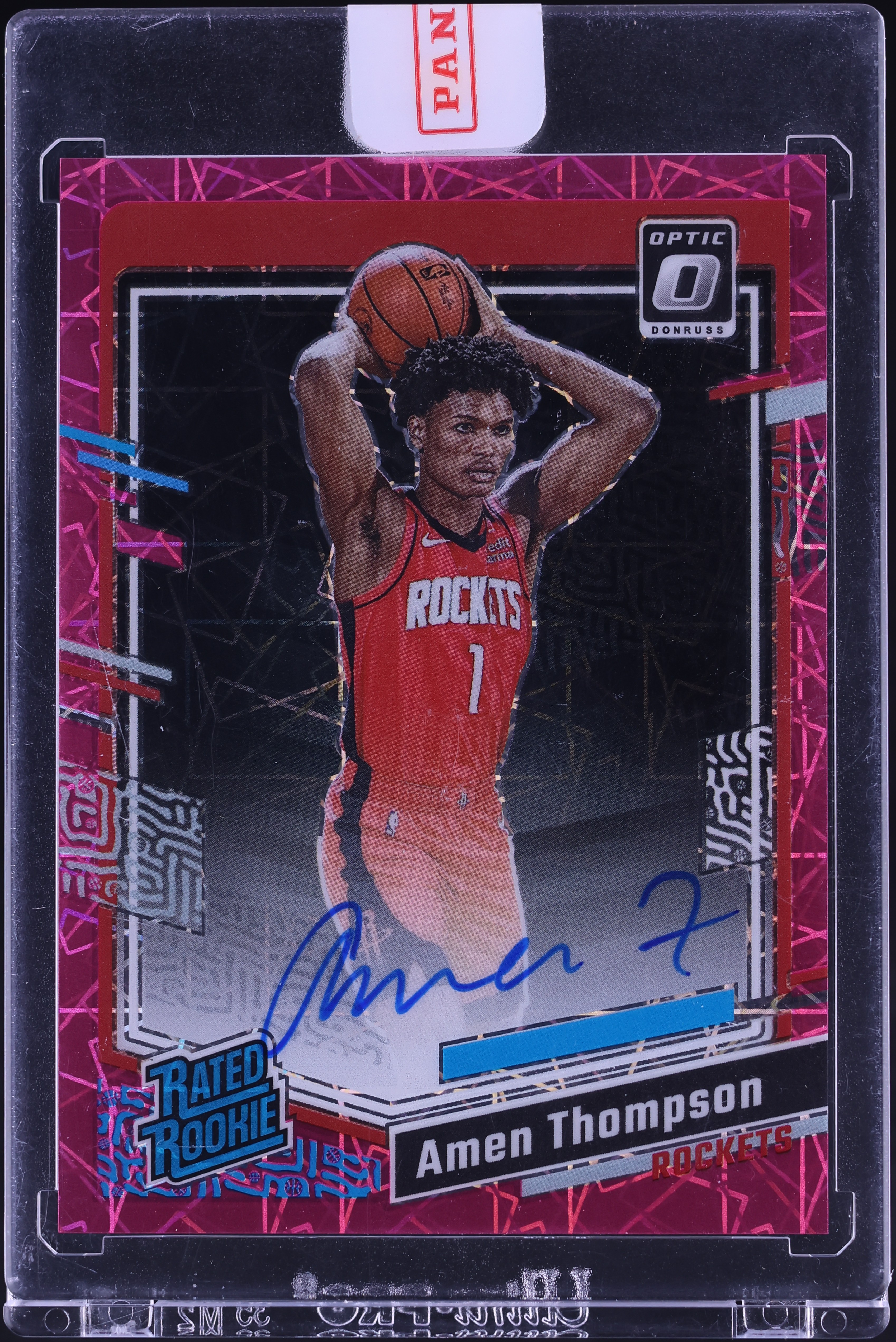 2023 Donruss Optic Pink Velocity Amen Thompson ROOKIE AUTO /79 #287