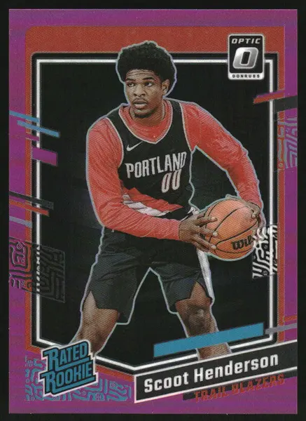 2023-24 Panini Donruss Optic Pink Prizm #239 Scoot Henderson RC Rated Rookie /25