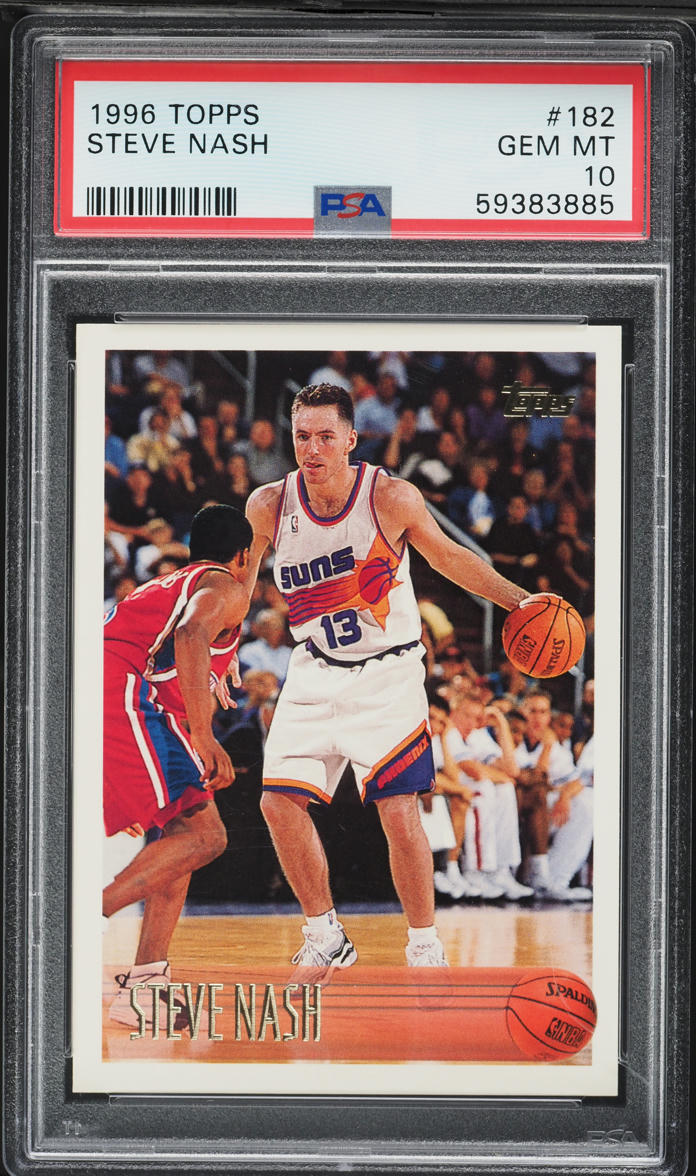 1996 Topps Basketball Steve Nash ROOKIE #182 PSA 10 GEM MINT