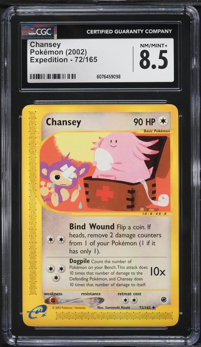 2002 Pokemon Expedition Chansey #72 CGC 8.5 NM-MT+