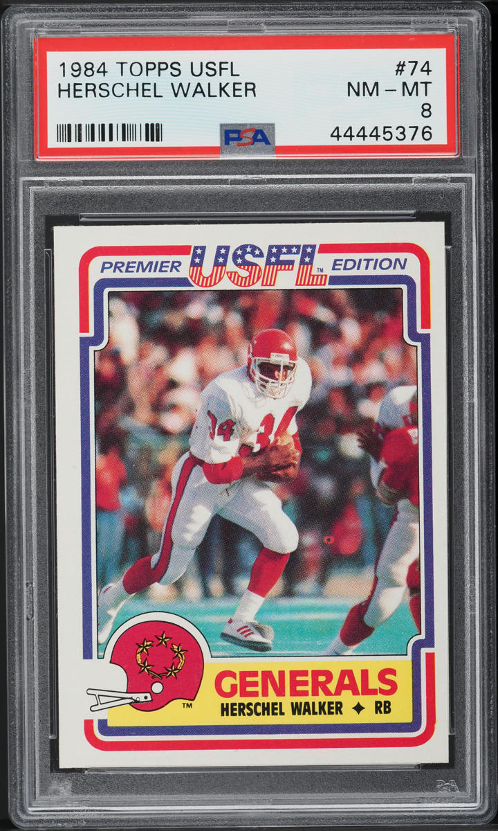 1984 Topps USFL Herschel Walker ROOKIE #74 PSA 8 NM-MT