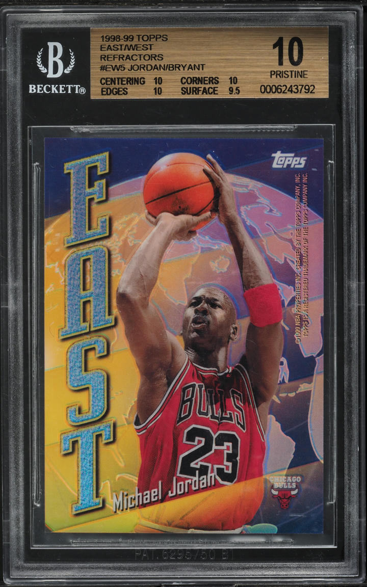 1998 Topps East West Refractor Michael Jordan Kobe Bryant #EW5 BGS 10 PRISTINE